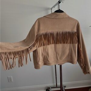 Jules Kae faux suede Fringe Jacket SM